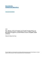 The effects of sport-related and health-related physical education programs on the fitness levels of eighth grade children